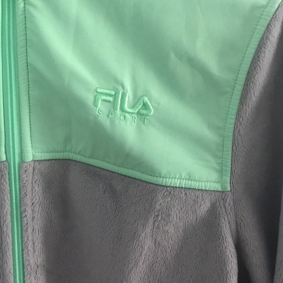 Fila soft mint green zip up jacket - Picture 2 of 4